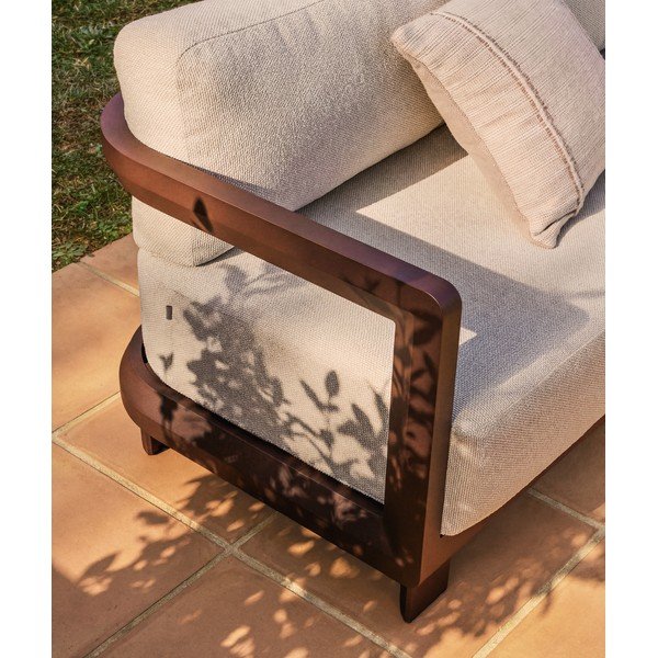 Rjava/bež aluminijasta vrtna garnitura za 3 osebe Nerano – Kave Home-image-2