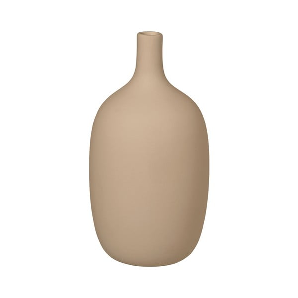Vaza iz bež keramike Blomus Nomad, višina 21 cm