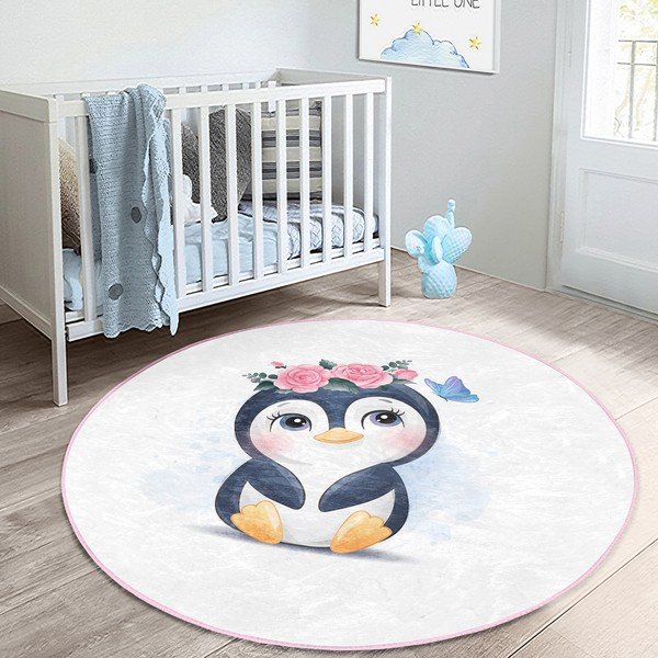 Bela otroška preproga ø 100 cm Comfort – Mila Home-image-1