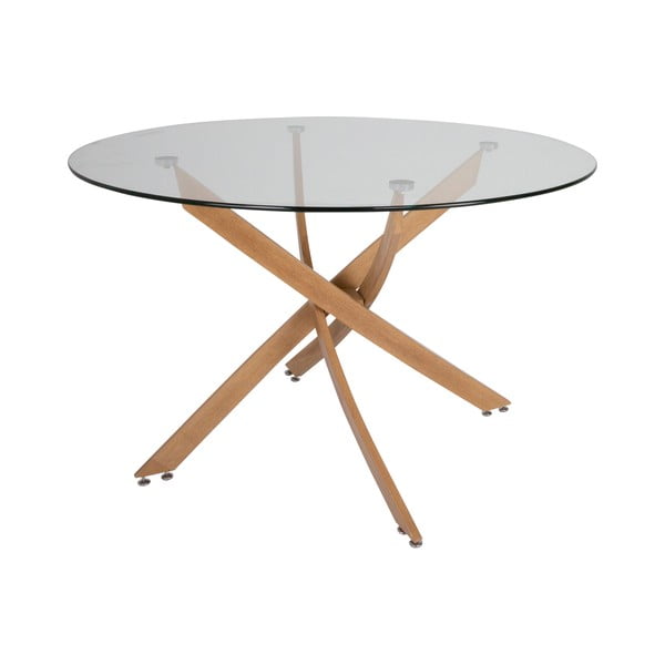 Jedilna miza s steklenim vrhom Canett Luri, ø 120 cm