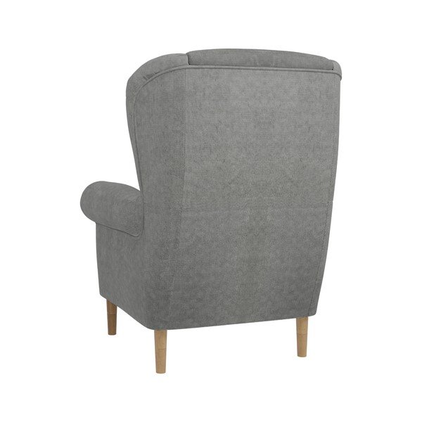 Svetlo siv fotelj z naslonom Swan – Ropez-image-2