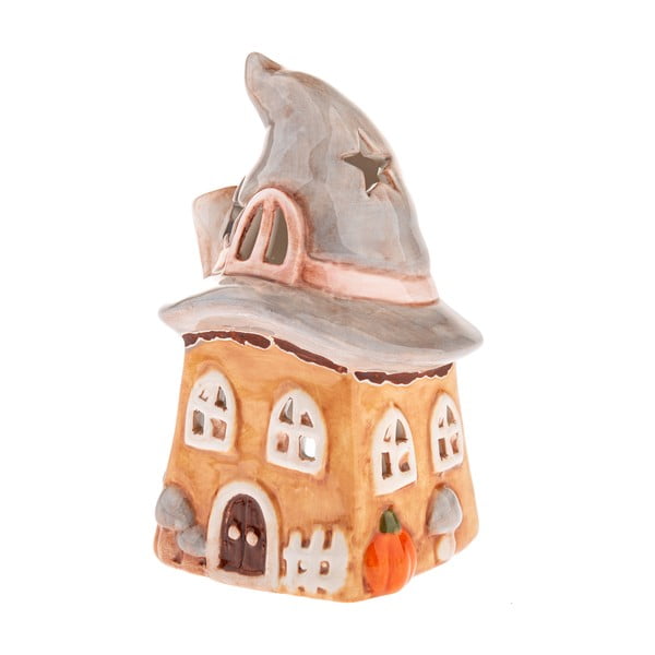 Keramičen svečnik z motivom za noč čarovnic Spooky – Dakls