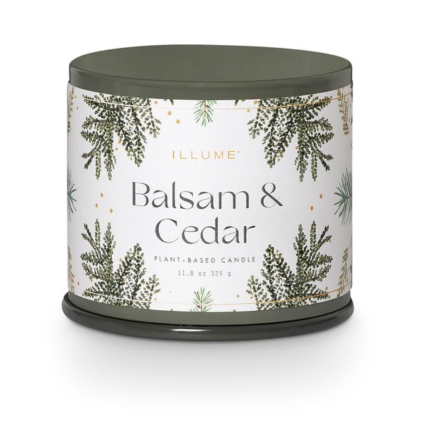 Dišeča sveča iz sojinega voska čas gorenja 50 h Balsam & Cedar – ILLUME x Bloomingville