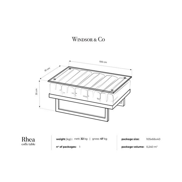 Windsor & Co Sofas Kava miza Rhea s smrekovim vrhom-image-2