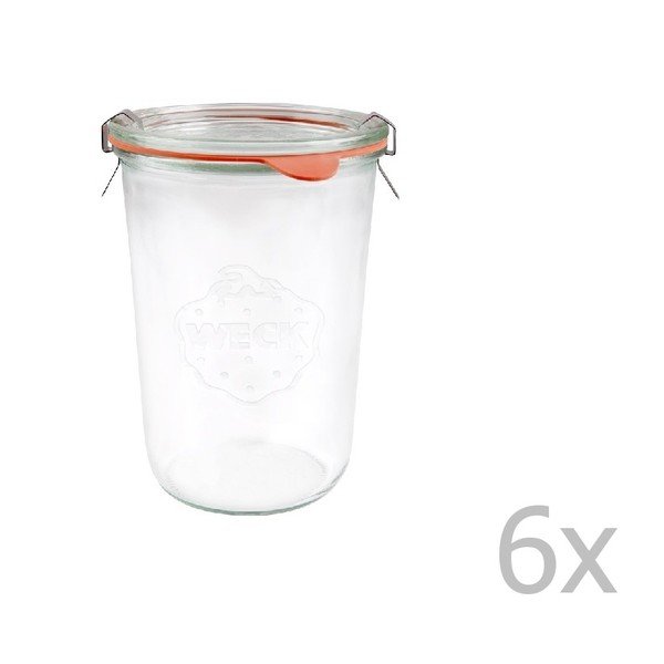 Komplet 6 kozarcev Weck Sturz, 850 ml