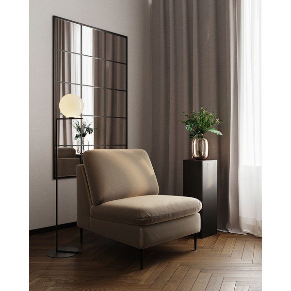 Rjav žameten fotelj Moilo – MESONICA-image-1