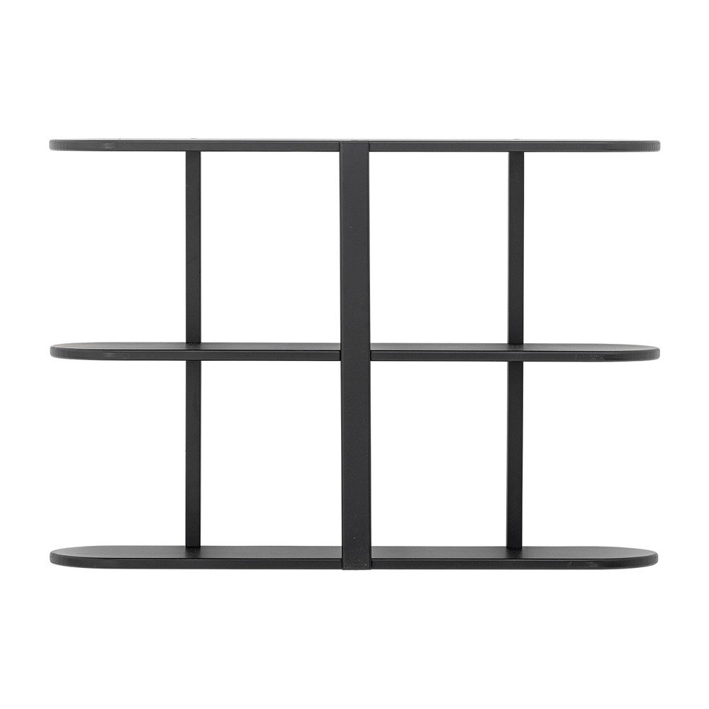 Črna večnivojska polica 80 cm Vicente