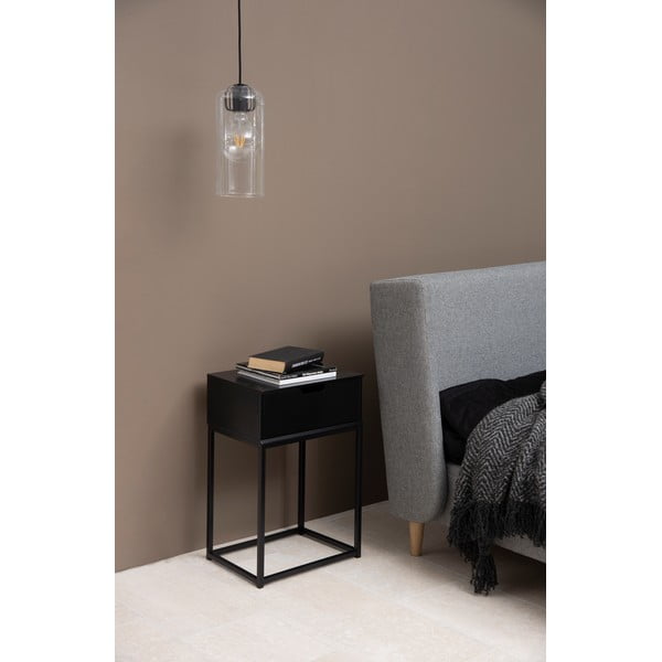 Črna nočna omarica Mitra - Actona-image-1