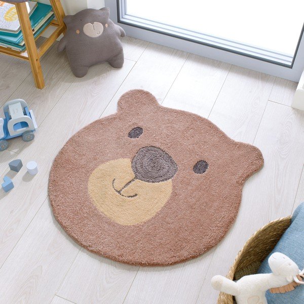 Otroška preproga Flair Rugs Bear Face, ø 70 cm-image-4