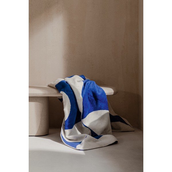Modro-kremno bela odeja 150x200 cm Tul – noo.ma-image-4