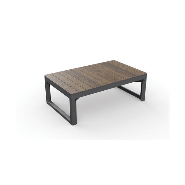 Vrtna klubska mizica v orehovem dekorju 71,5x116 cm Lyon – Keter