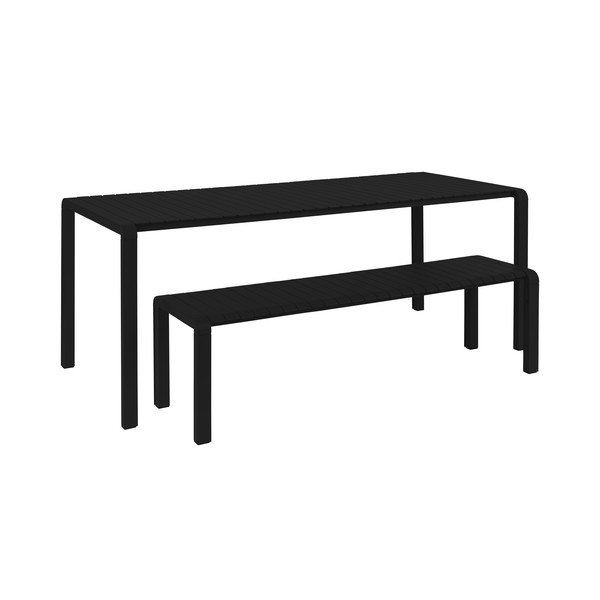 Črna kovinska vrtna klop Vondel – Zuiver-image-3