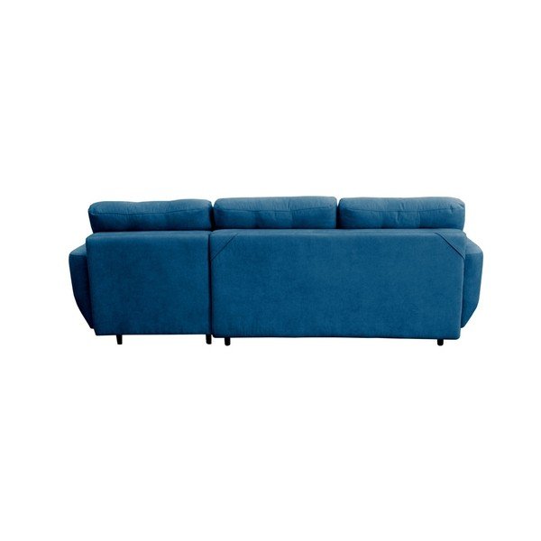 Turkizna raztegljiva sedežna garnitura s črnimi nogami Mazzini Sofas Hortensia, desni kot-image-3