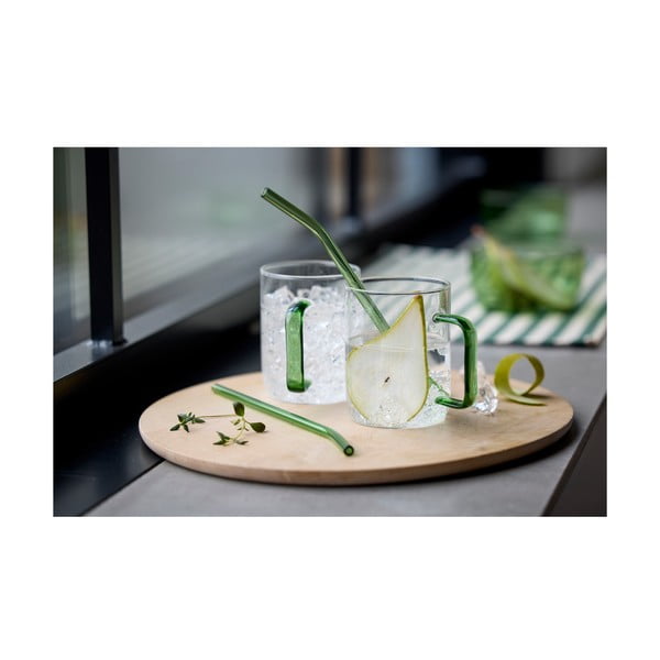 Steklene slamice v kompletu 4 ks s čistilno krtačko – Lyngby Glas-image-1