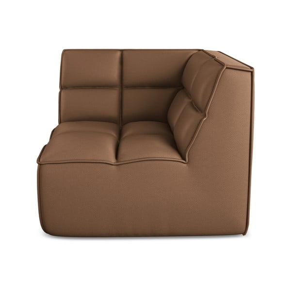 Rjav modul za sedežno garnituro iz umetnega usnja Kalai – Makamii