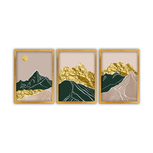 Komplet 3 slik Vavien Artwork Landscape, 35 x 45 cm