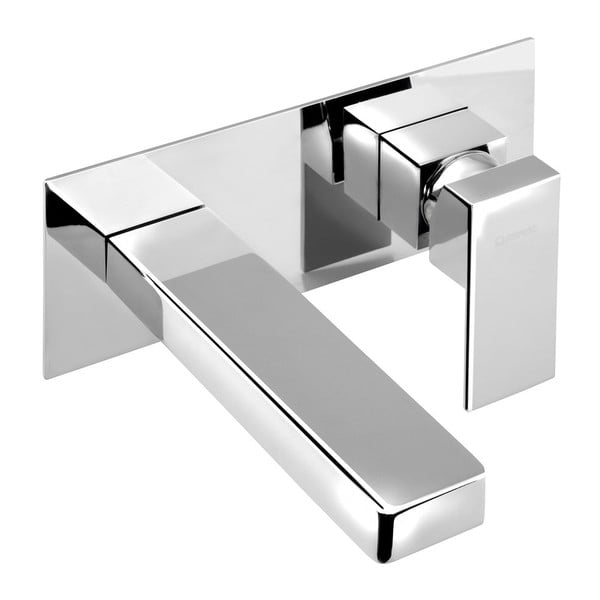 Vgrajena armatura za umivalnik v sijajno srebrni barvi (1 izhod) Latus – Sapho