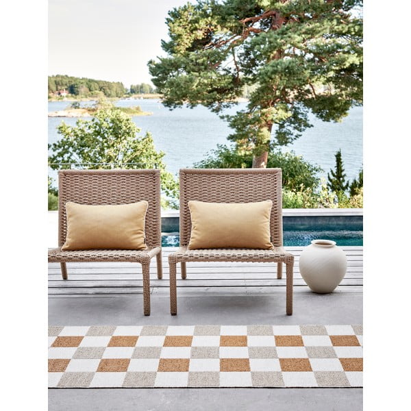 Oker rumen/bež zunanji in notranji tekač 70x160 cm Pix Vanilla Ochre – Pappelina-image-3