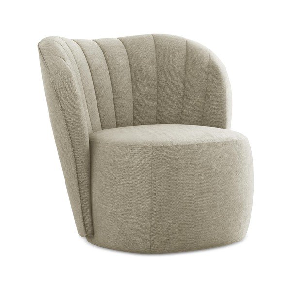 Bež fotelj iz šenilje Keloa – Makamii