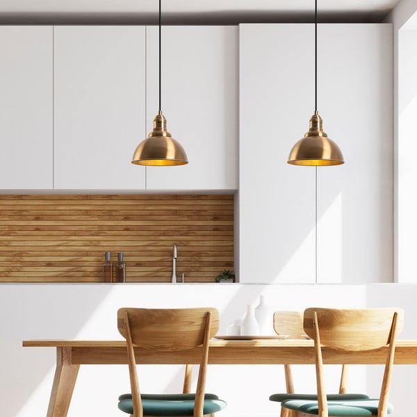 Viseča svetilka v bronasti barvi s kovinskim senčilom ø 21 cm Varzan – Opviq lights-image-1