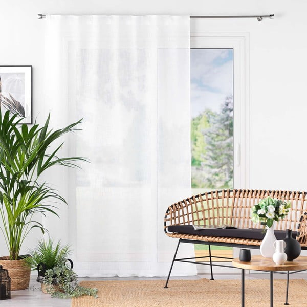 Bela prosojna zavesa 140x240 cm Haltona – douceur d'intérieur-image-3