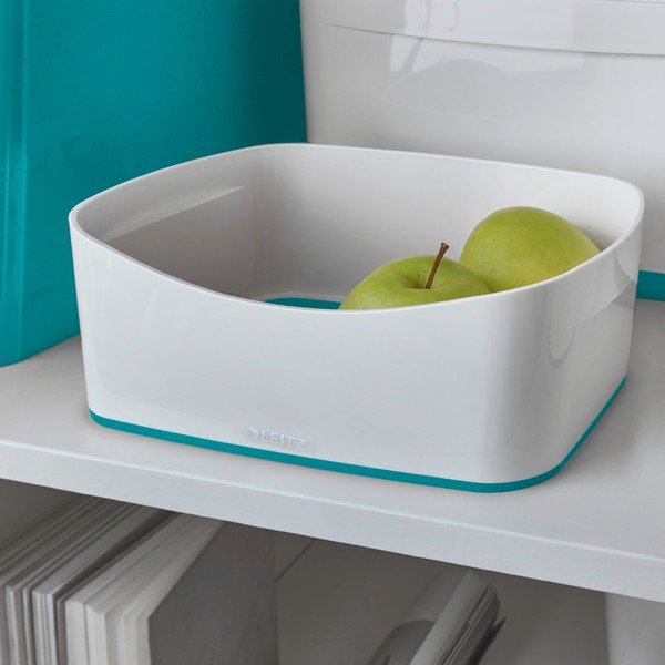 Belo-turkizna namizna škatla Leizt MyBox, dolžina 24,5 cm-image-3