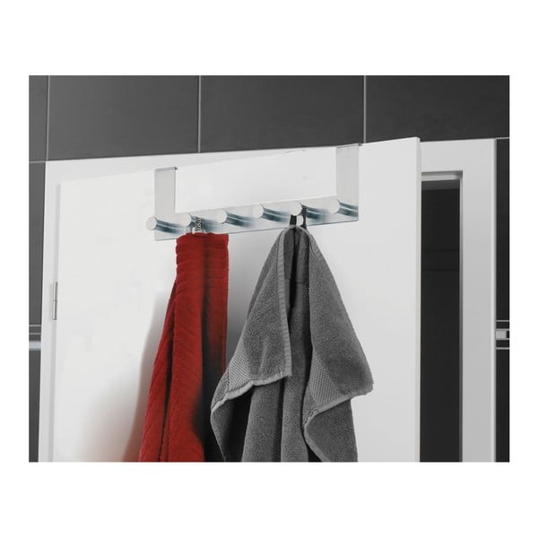 Kovinski obešalnik za vrata v srebrni barvi 39 cm Celano - Wenko-image-2