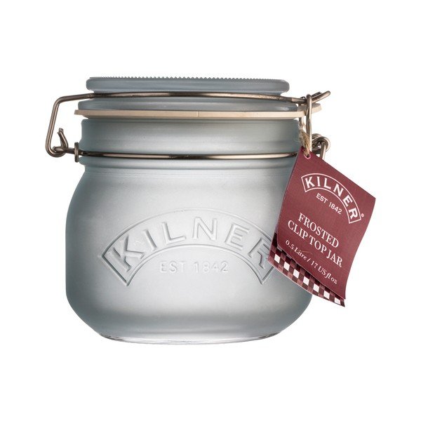 Mlečno modro steklo s sponko Kilner, 0,5 l-image-1