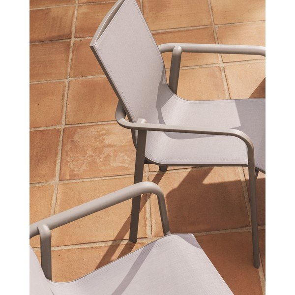 Bež/sivorjav vrtni stol Canea – Kave Home-image-2