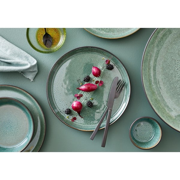 Zelen/črn desertni krožnik iz kamenine ø 21 cm Gastro Green/Black – Bitz-image-1