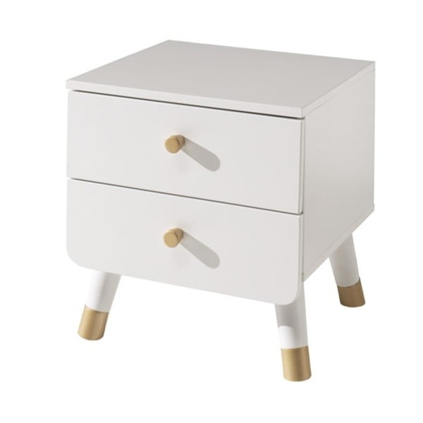 Bela otroška nočna omarica iz borovega lesa Vipack Billy