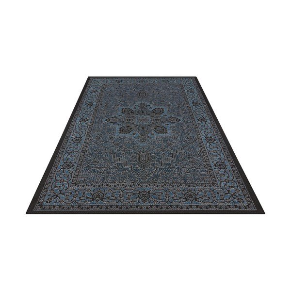 Črno-modra zunanja preproga NORTHRUGS Anjara, 160 x 230 cm-image-1