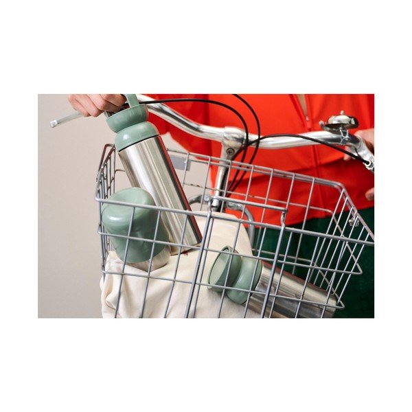 Termo lonček iz nerjavečega jekla v srebrni barvi/žajbljevo zelen 350 ml Ellipse – Mepal-image-4