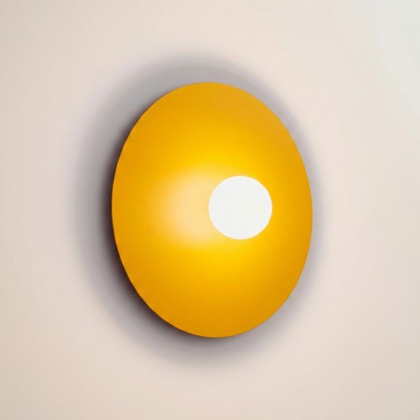Rumena kovinska stenska svetilka ø 50 cm AKE – Thoro-image-2