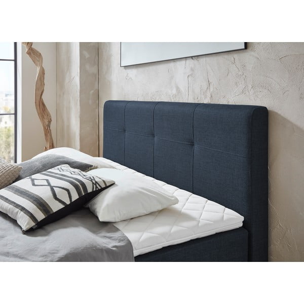 Temno modra boxspring postelja 180x200 cm ANCONA – Meise Möbel-image-1