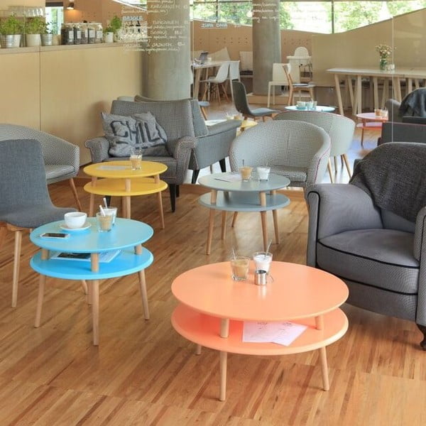 Kavna mizica UFO 35x70 cm, črna-image-1