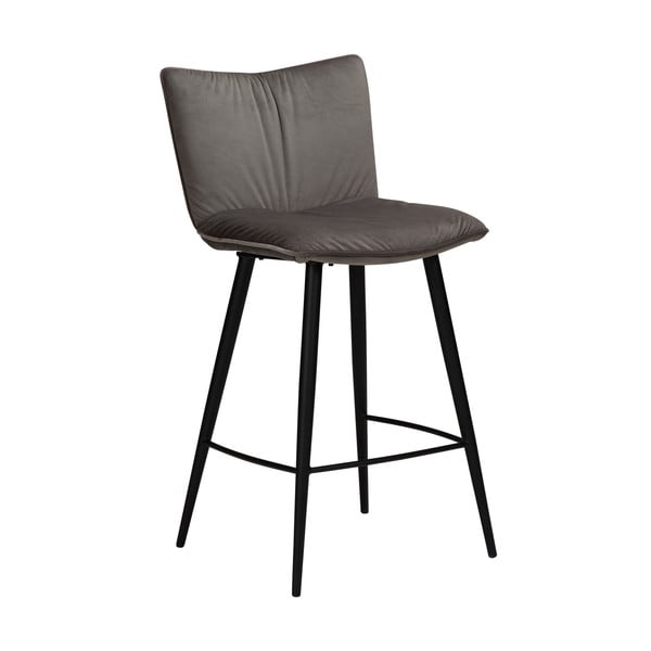 Siv žameten barski stol  DAN-FORM Denmark Join, višina 103 cm