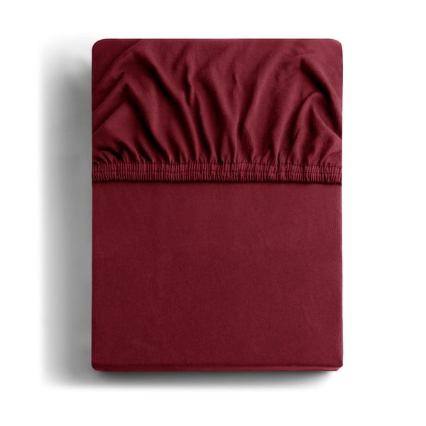 Bordo rdeča napenjalna rjuha iz jerseyja 160x200 cm Amber – DecoKing