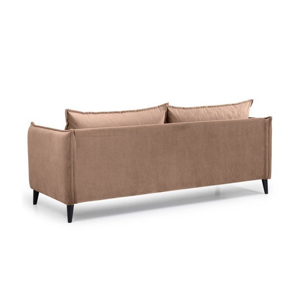 Bež žametni kavč Scandic Leo, 208 cm-image-3