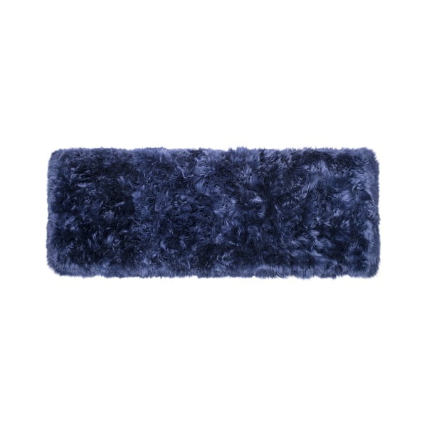 Temno modra preproga iz ovčje volne Royal Dream Zealand Long, 70 x 190 cm