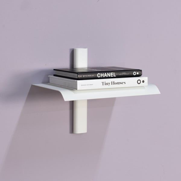 Bela kovinska polica 28 cm Hola – Spinder Design-image-1