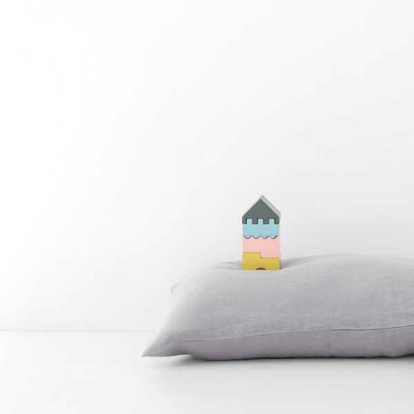 Otroška siva lanena prevleka za vzglavnik Linen Tales Nature, 40 x 60 cm-image-3