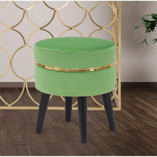 Mauro Ferretti Paris zelen oblazinjen stol, ⌀ 35 cm-image-1