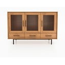 Vitrina iz masivnega hrasta 144x95 cm Abies – The Beds