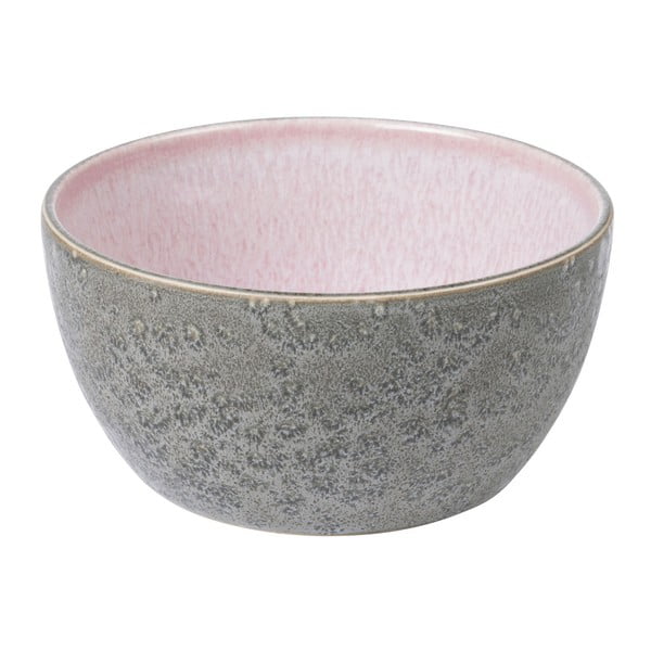 Sivo-rožnata lončena posoda za serviranje Bitz Premium, ø 14 cm