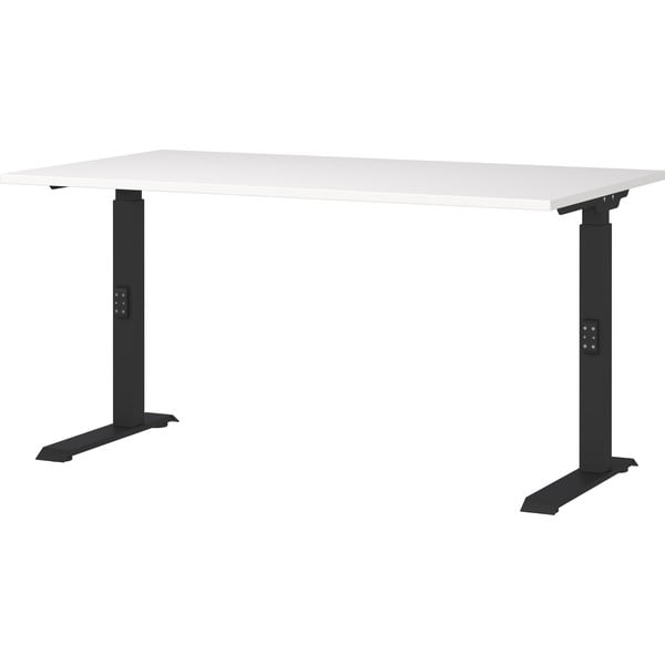 Pisalna miza z nastavljivo višino z belo mizno ploščo 80x140 cm Downey – Germania
