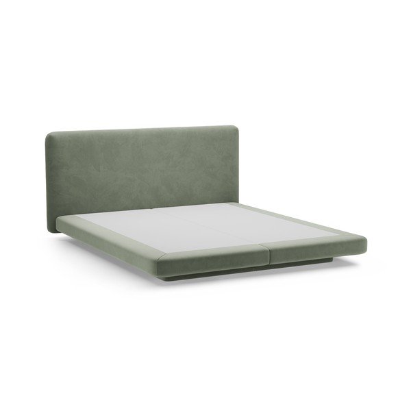 Zelena oblazinjena zakonska postelja 200x200 cm Linea – Micadoni -image-2