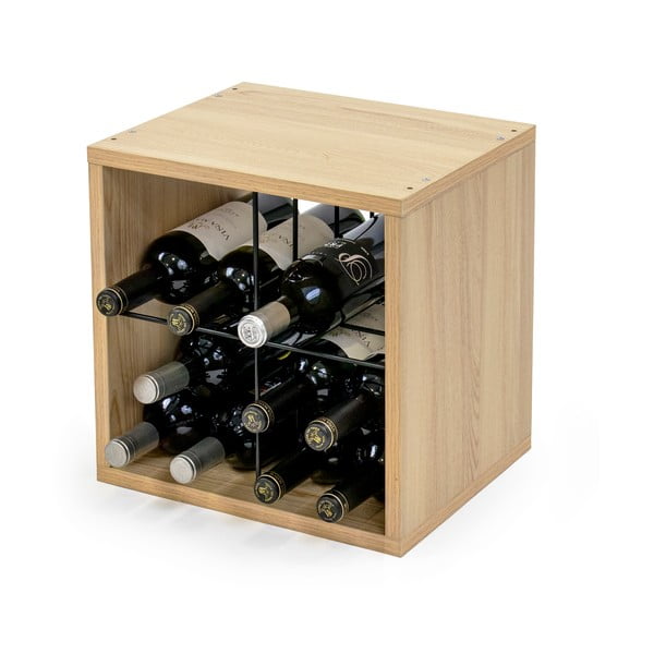 Držalo za vino v dekorju bukve za 16 steklenic – Compactor-image-3