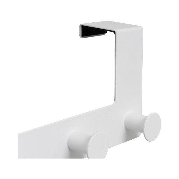 Bel/črn kovinski obešalnik za vrata 35 cm – Casa Selección-image-3