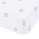 Bela/siva napenjalna flanelna rjuha 90x190 cm Polka Dot – Catherine Lansfield